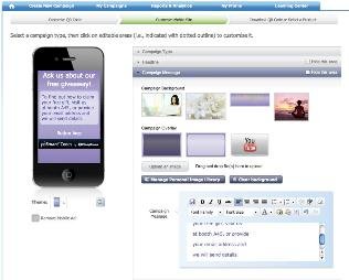 Customize mobile web page message