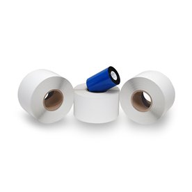 Continuous Thermal Transfer Labels 4 in. x 6,000 in. (3 rolls with 1 ribbon)